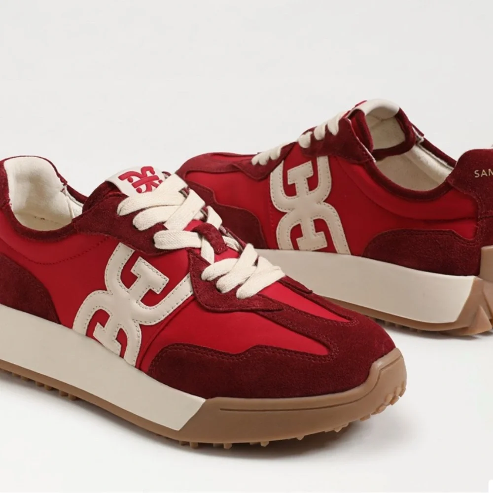 Sam Edelman Red and White Women's Sneakers - Picture 3 of 3